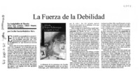 La fuerza de la debilidad  [artículo] Cecilia García-Huidobro McA.