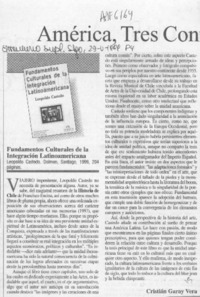 Fundamentos culturales de la integración latinoamericana  [artículo] Cristián Garay Vera.