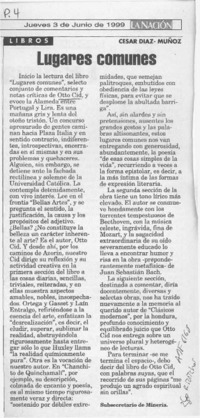 Lugares comunes  [artículo] César Díaz-Muñoz.