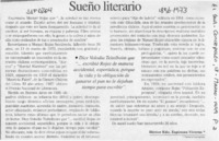 Sueño literario  [artículo] Héctor Edo. Espinoza VBiveros.
