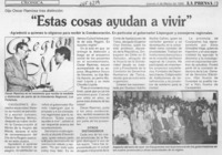 "Estas cosas ayudan a vivir"  [artículo].
