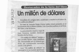 Un Millón de dólares  [artículo].