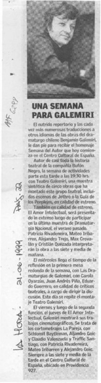 Una Semana para Galemiri  [artículo].