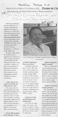 "Sólo 10% de escritores regionales logra publicar una obra literaria"  [artículo].