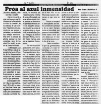 Proa al azul inmensidad Gmo. Rubilar S. [artículo]