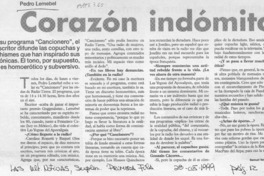 Corazón indómito  [artículo] Samuel Valenzuela.