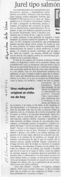 Jurel tipo salmón  [artículo] Alejandro Soto Vera.