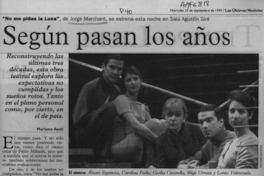 Jorge Marchant, "En teatro puedo hacer un aporte"  [artículo].