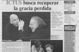 ICTUS busca recuperar la gracia perdida  [artículo] Grace Dunlop.