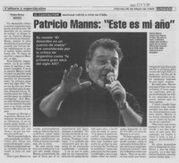 Patricio Manns, "Este es mi año"