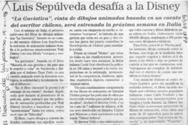 Luis Sepúlveda desafía a la Disney  [artículo].