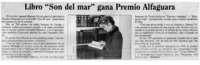 Libro "Son del mar" gana Premio Alfaguara
