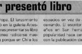 Escritor Pablo Azócar presentó libro