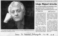 Llega Miguel Arteche  [artículo].