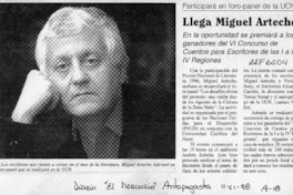 Llega Miguel Arteche  [artículo].