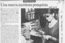 Una nueva escritora penquista  [artículo] Emilio Filippi M.