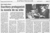 Escritora protagonizó la novela de su vida  [artículo].