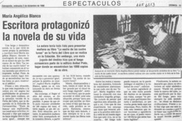 Escritora protagonizó la novela de su vida  [artículo].