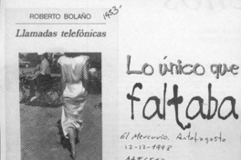 Lo único que faltaba  [artículo] Patricio Jara Alvarez.