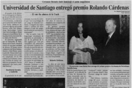 Universidad de Santiago entregó premio Rolando Cárdenas
