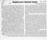 Réquiem para Edmundo Concha  [artículo]Miguel Angel Díaz A.