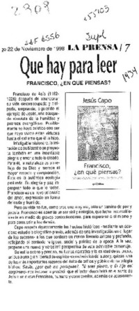 Que hay para leer  [artículo]