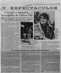 Con aire y simpatía, la tragedia de Carlos Faz  [artículo].
