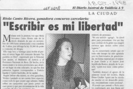 "Escribir es mi libertad"  [artículo].