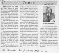 Cronos  [artículo] Carlos René Ibacache I.