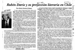Rubén Darío y su proyección literaria en Chile  [artículo] Oriel Alvarez Gómez.