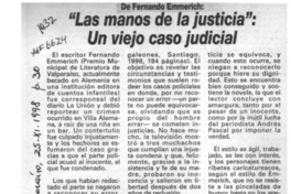"Las manos de la justicia", un viejo caso judicial  [artículo] Claudio Solar.