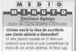 Emiliano Aguayo  [artículo].