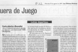 Carta abierta a Bonvallet  [artículo] Esteban Abarzúa A.