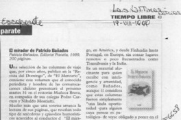 El Mirador de Patricio Bañados  [artículo].