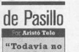 De pasillo  [artículo] Aristo Tele.