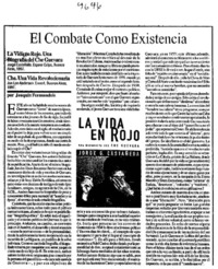 El combate como existencia  [artículo] Joaquín Fermandois.