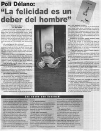 "La felicidad es un deber del hombre"