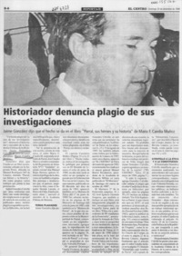 Historiador denuncia plagio de sus investigaciones