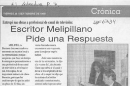 Escritor melipillano pide una respuesta