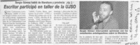 Escritor participó en taller de la UJSO  [artículo].