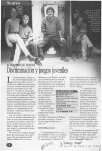 Discriminación y juegos juveniles  [artículo] Leopoldo Pulgar I.