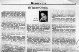 El teatro cómico  [artículo] Sara Vial.
