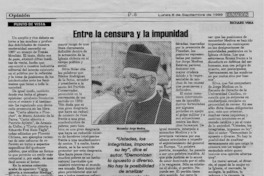 Entre la censura y la impunidad  [artículo] Richard Vera.