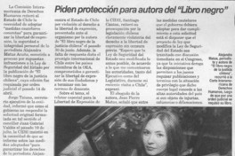 Piden protección para autora del "Libro negro"  [artículo].