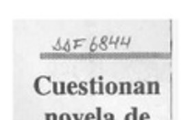 Cuestionan novela de Isabel Allende  [artículo].