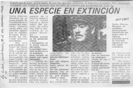 Una Especie en extinción  [artículo].