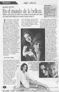 En el mundo de la belleza  [artículo] Leopoldo Pulgar I.