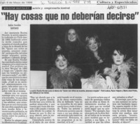 "Hay cosas que no deberían decirse"