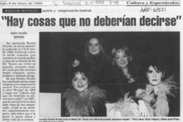 "Hay cosas que no deberían decirse"