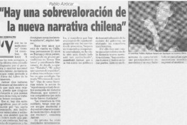 "Hay una sobrevaloración de la nueva narrativa chilena"